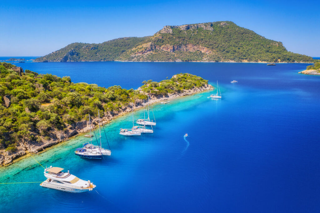 Gemiler island bay Fethiye coast