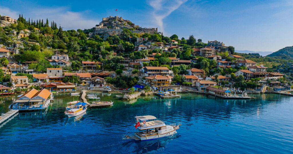 Kalekoy bay historic castle harbor