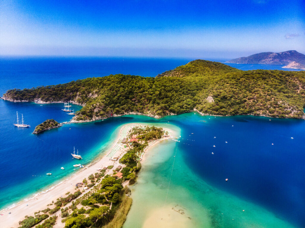 Oludeniz blue lagoon aerial view