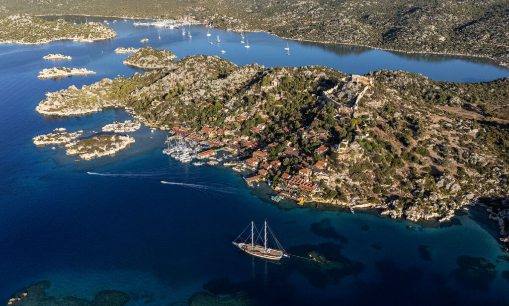 Ucagiz bay calm waters Kekova region